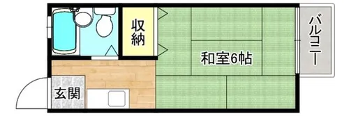 大阪府大阪市都島区善源寺町1丁目【アパート】の間取り