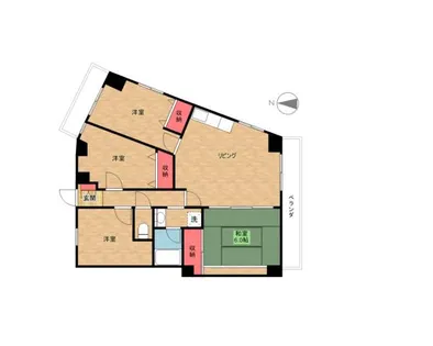 ヴィアーレマルフク南館【2階】の間取り