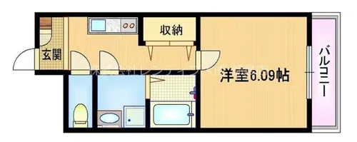 ウインズコート都島【504号室】の間取り