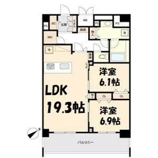 グランルクレ新栄イースト【12階】の間取り