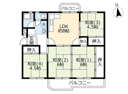 UR泉南尾崎【0100205号室】の間取り