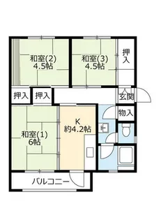 UR金剛【3150305号室】の間取り