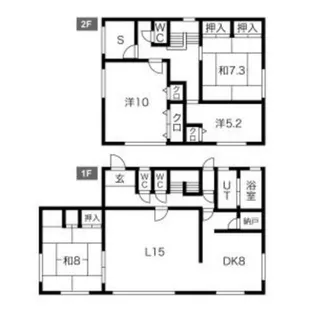 北海道札幌市南区真駒内泉町3丁目【一戸建】の間取り