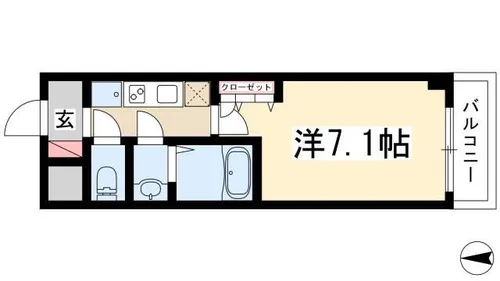サンハイム南分【4階】の間取り