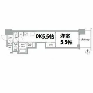 エステムコート名古屋平安通クチュール【13階】の間取り