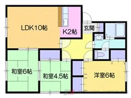 和光ハイツ3号棟【1階】の間取り