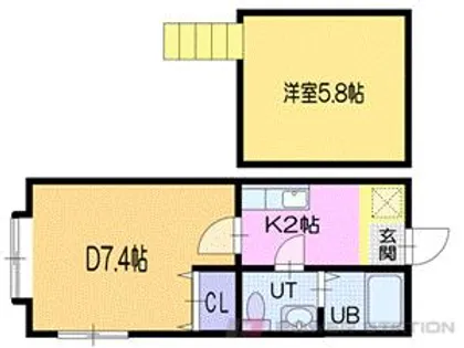 M&Mヒルズ花園【1階】の間取り