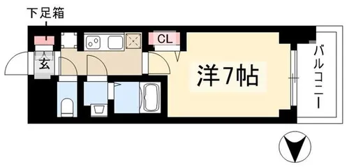プレサンス上前津フィット【7階】の間取り