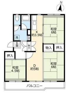 UR岩成台西【6100402号室】の間取り
