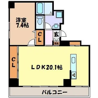 Jスクエア高岳【6階】の間取り