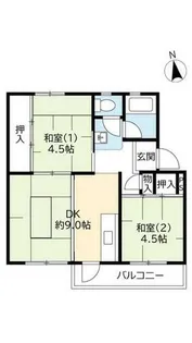 UR春木【0080402号室】の間取り
