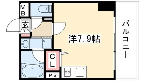 レジディア高岳【0304号室】の間取り