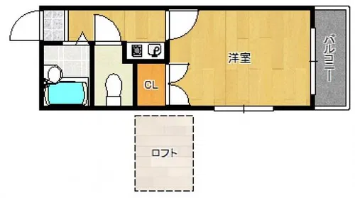 プライマリー向新町【201号室】の間取り