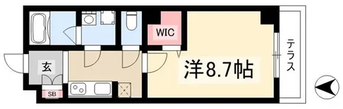 アベニール城山【0103号室】の間取り