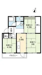UR有野【B380403号室】の間取り