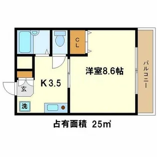 ジョヴィアルI【2階】の間取り