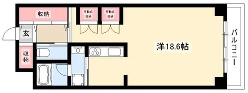 モンレーヴ千種【102号室】の間取り
