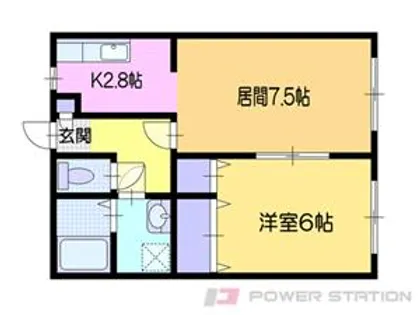 ラメール桂岡B【2階】の間取り