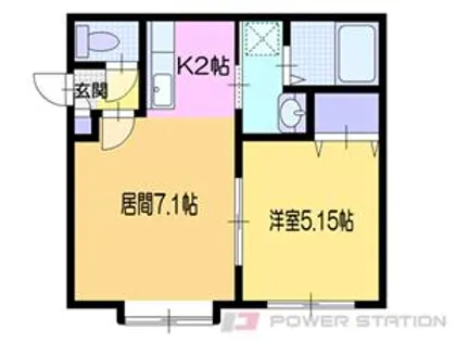 ドミール小樽【2階】の間取り