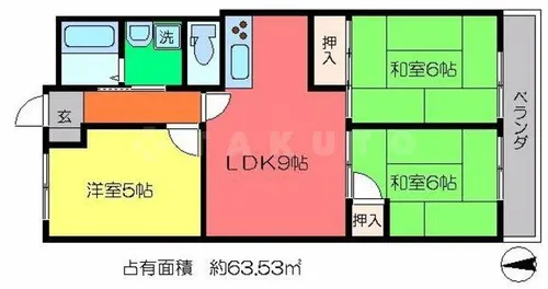 第2くめマンション【3階】の間取り