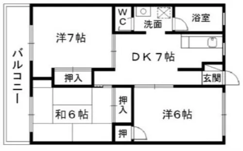 Regalo小倉南壱番館【105号室】の間取り