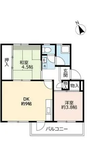 UR多聞台【C260103号室】の間取り