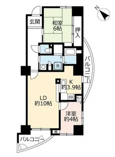 URアーバニア志賀公園【0020401号室】の間取り