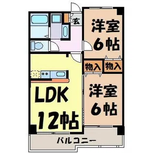 ベルドミール葵22【4階】の間取り
