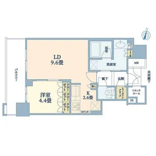 ブランズタワー梅田North【9階】の間取り