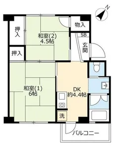 UR助松【0180202号室】の間取り