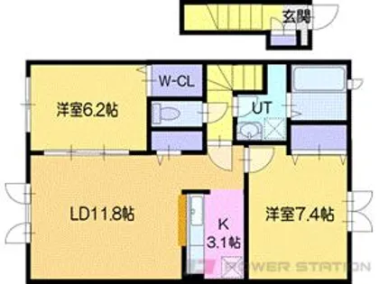ル シーニュ大和Ⅱ【2階】の間取り