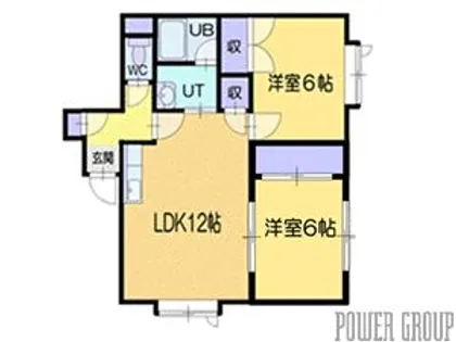 ハイツことぶき【1階】の間取り