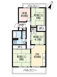 URグリーンタウン槇島【3060205号室】の間取り