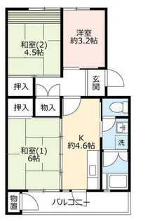 UR小栗栖北【0080501号室】の間取り