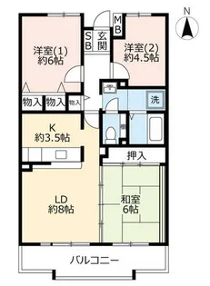 UR奈良・学園前【00A0408号室】の間取り