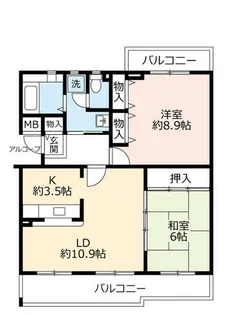 URコンフォールかぶと台【0250403号室】の間取り