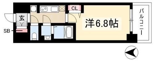 プレサンス上前津エレスタ【14階】の間取り