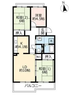 UR真美ヶ丘7丁目【0020203号室】の間取り