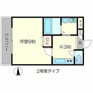 Coto Glance一乗寺駅前【5階】の間取り