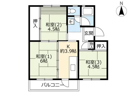 UR落合【3410202号室】の間取り