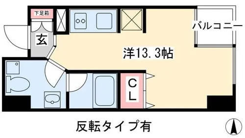 グラン・アベニュー 栄【624号室】の間取り