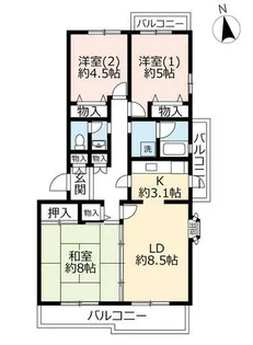 UR高槻・阿武山四番街【4070401号室】の間取り