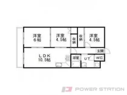LIV+千歳(リブタス)【4階】の間取り
