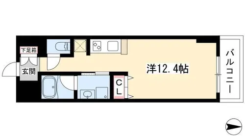 御幸レジデンス丸の内【408号室】の間取り