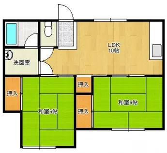 プライマリー下到津【105号室】の間取り