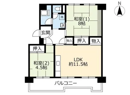 UR洛西境谷東【0160403号室】の間取り