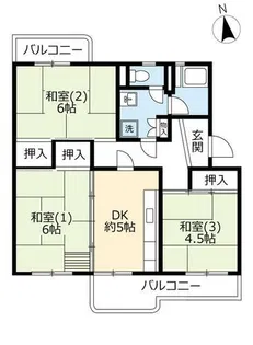 UR洛西新林北【0150201号室】の間取り