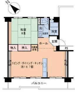 UR洛西新林北【0050702号室】の間取り