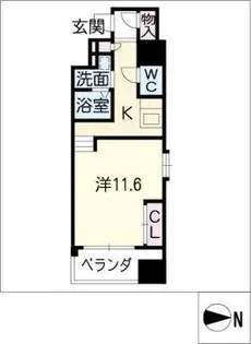 ドゥーエ千種【9階】の間取り
