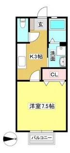 ハイツひまわり【103号室】の間取り
